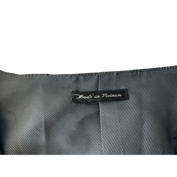 Steve Harvey Celebrity Edition Men Large Black Gray Houndstooth Vest Formal Wear - Picture 6 of 10